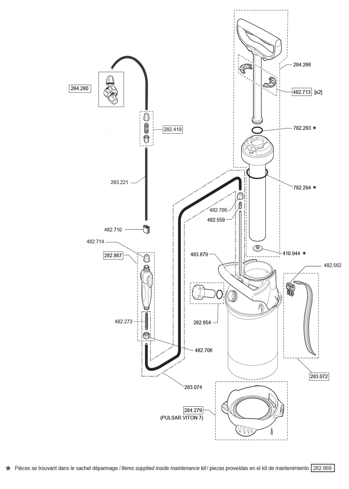Pièces PULSAR VITON 7 (Ref. 5311)